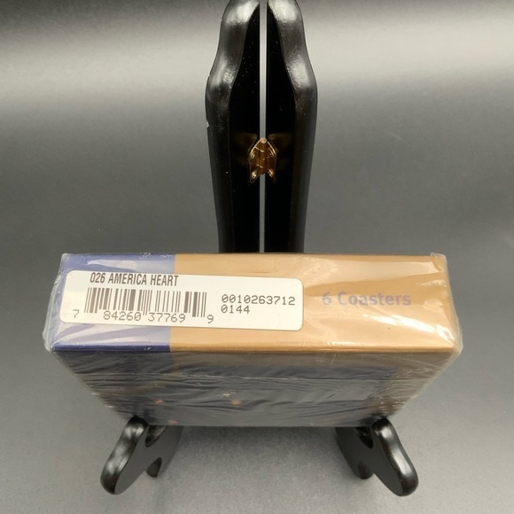 Vintage Pimpernel AMERICA HEART Hardback Coasters Set of 6 For 9/11 - Picture 2 of 3